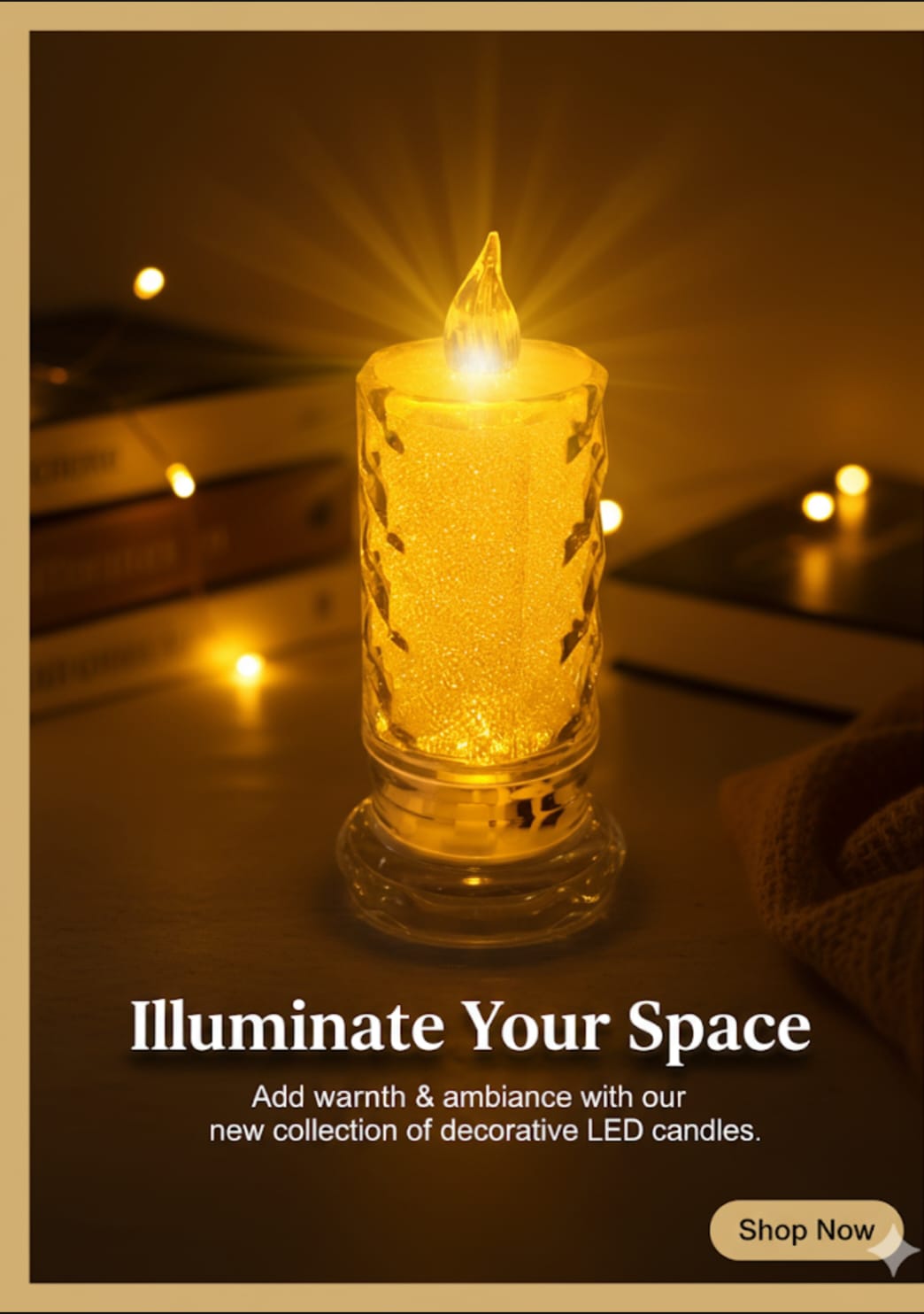 DORAHOMEZ BIG SIZE LED CANDLE LIGHT 1 PCS