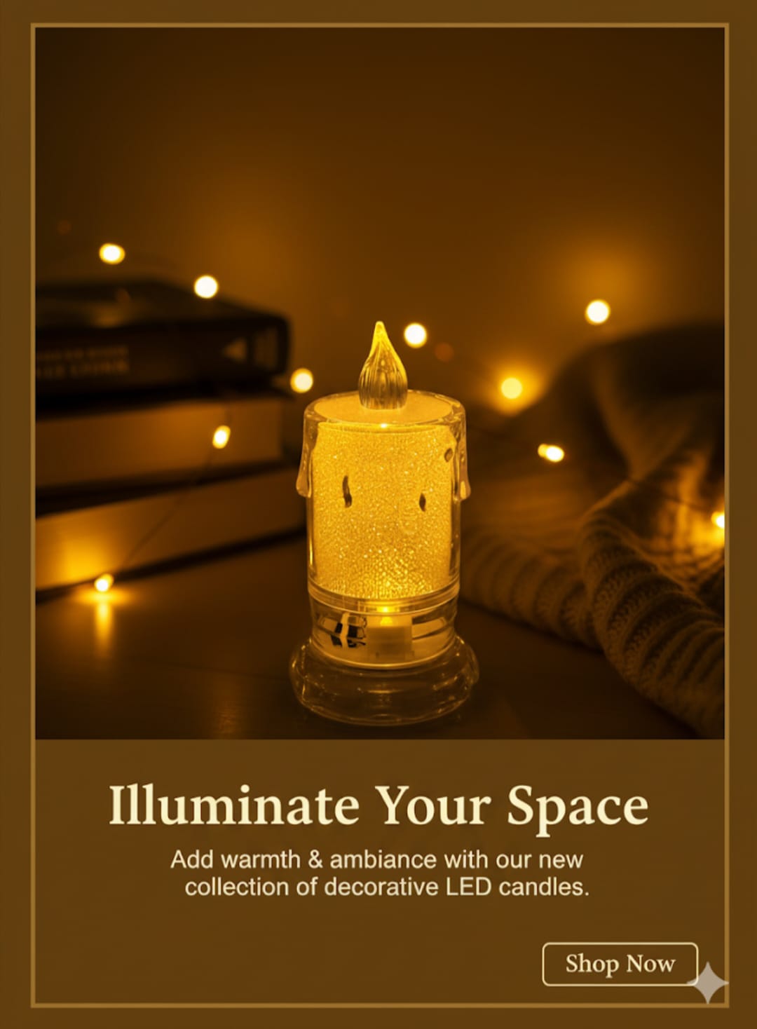 DORAHOMEZ MEDIUM SIZE LED CANDLE LIGTH 1 PCS